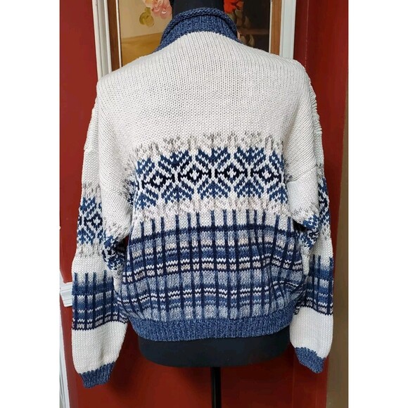 Vtg 90s Era Cable Knit Chenille Crewneck PomPom Sweater Women's S/M Collectible - Picture 8 of 15